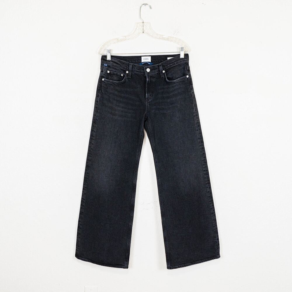 Citizens of Humanity Nora Trouser Leg Jeans Size 27 Black Cat eye - Picture 2 of 12